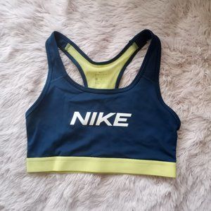 EUC Nike Navy/Yellow Racerback Sports Bra